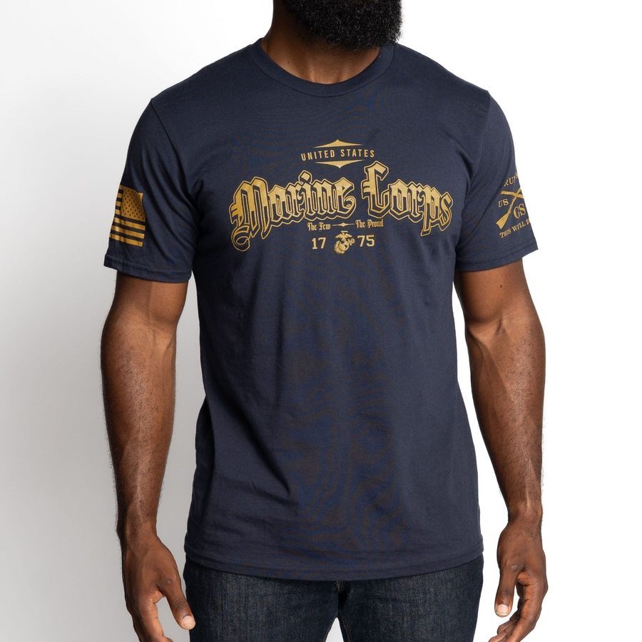 Grunt Style USMC - The Few. The Proud T-Shirt - Navy