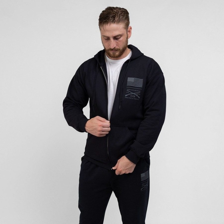 Strength Through Suffering Full-Zip Hoodie - Black