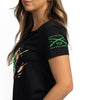 Grunt Style Women's Still Standing Irish Colors V-Neck - Black T-Shirt
