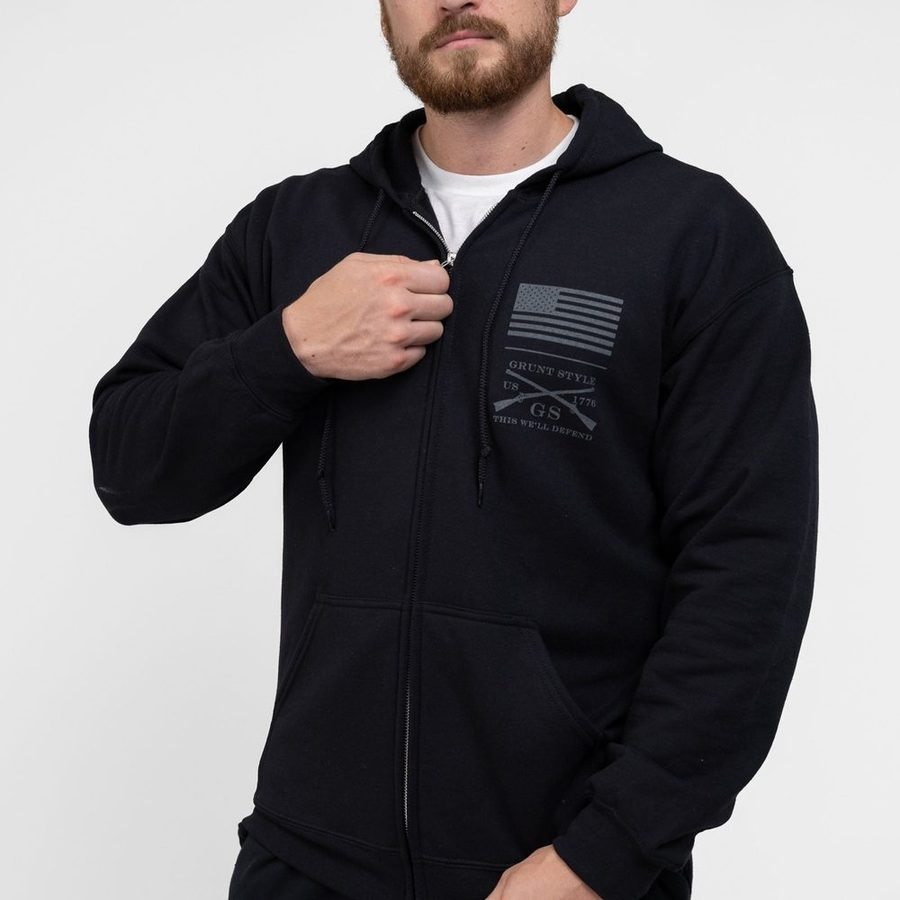 Strength Through Suffering Full-Zip Hoodie - Black