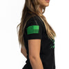 Grunt Style Women's Still Standing Irish Colors V-Neck - Black T-Shirt
