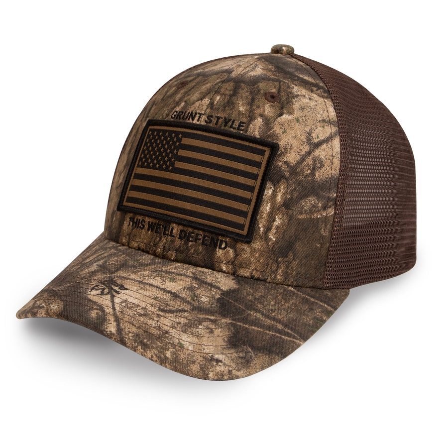 Grunt Style Realtree APX® Flag Stretch Fit Hat