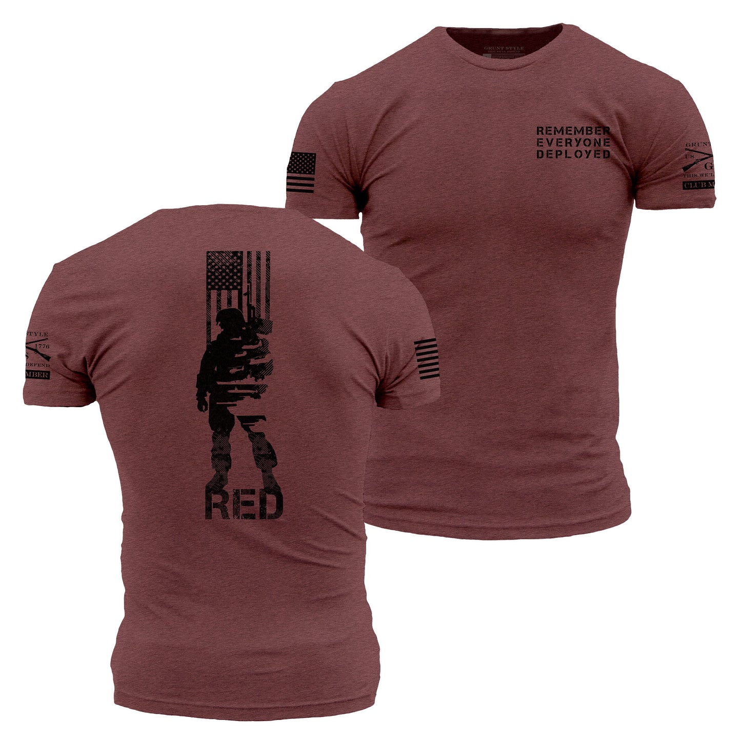 Men's R.E.D. All Forces Club Exclusive T-Shirt - Burgundy Heather