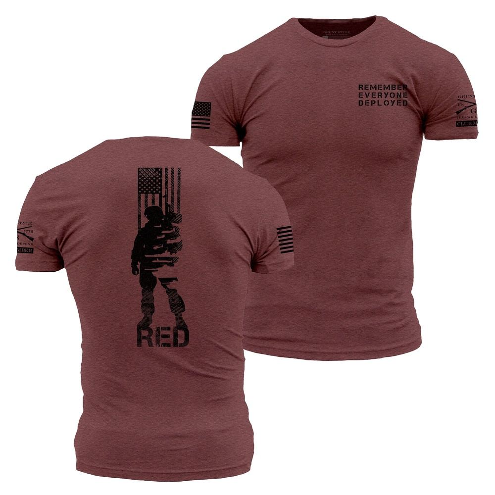 Men\'s RED All Forces Club Exclusive T-Shirt - Burgundy Heather