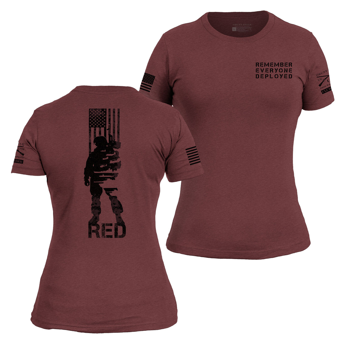 Women's R.E.D. All Forces Club Exclusive T-Shirt - Burgundy Heather
