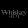 Text 'Whiskey Helps' on a black background