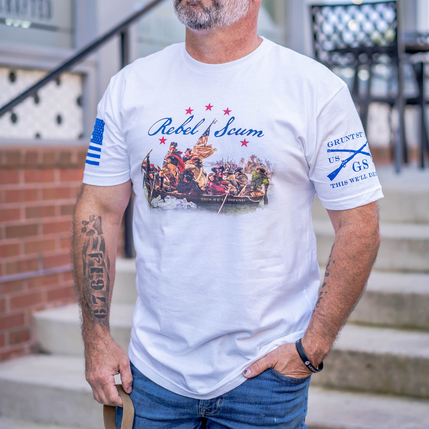 Patriotic T-Shirt for Men - Rebel Scum 