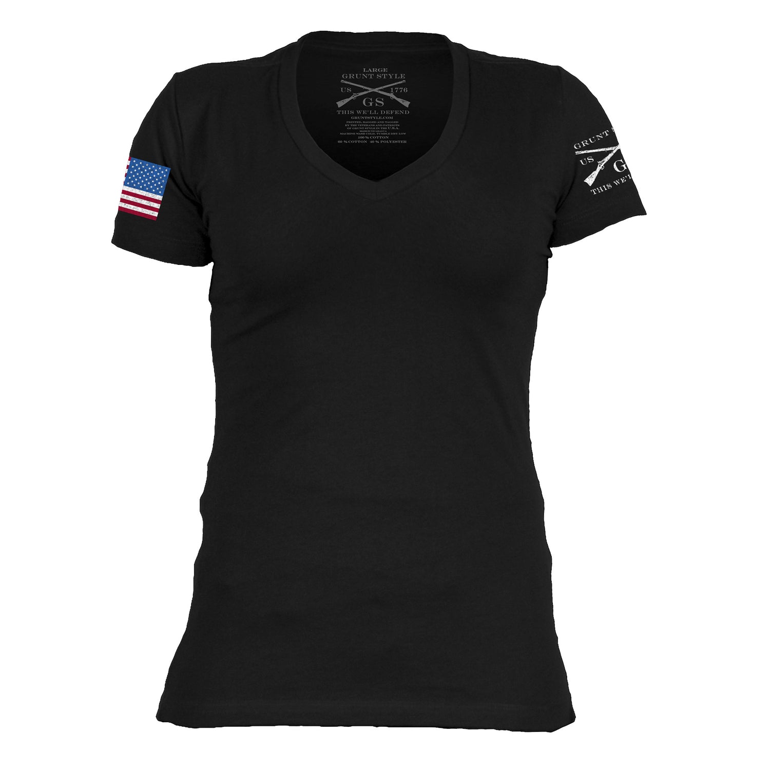 American Flag Shirts - 3 Pack V Neck T Shirts 