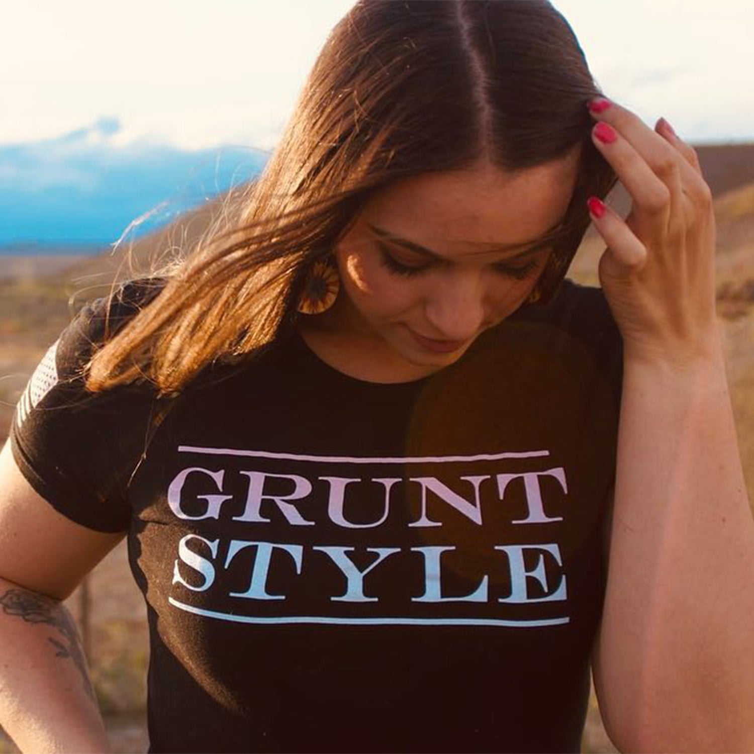 Grunt Style Logo T-Shirt for Women - Ombre 
