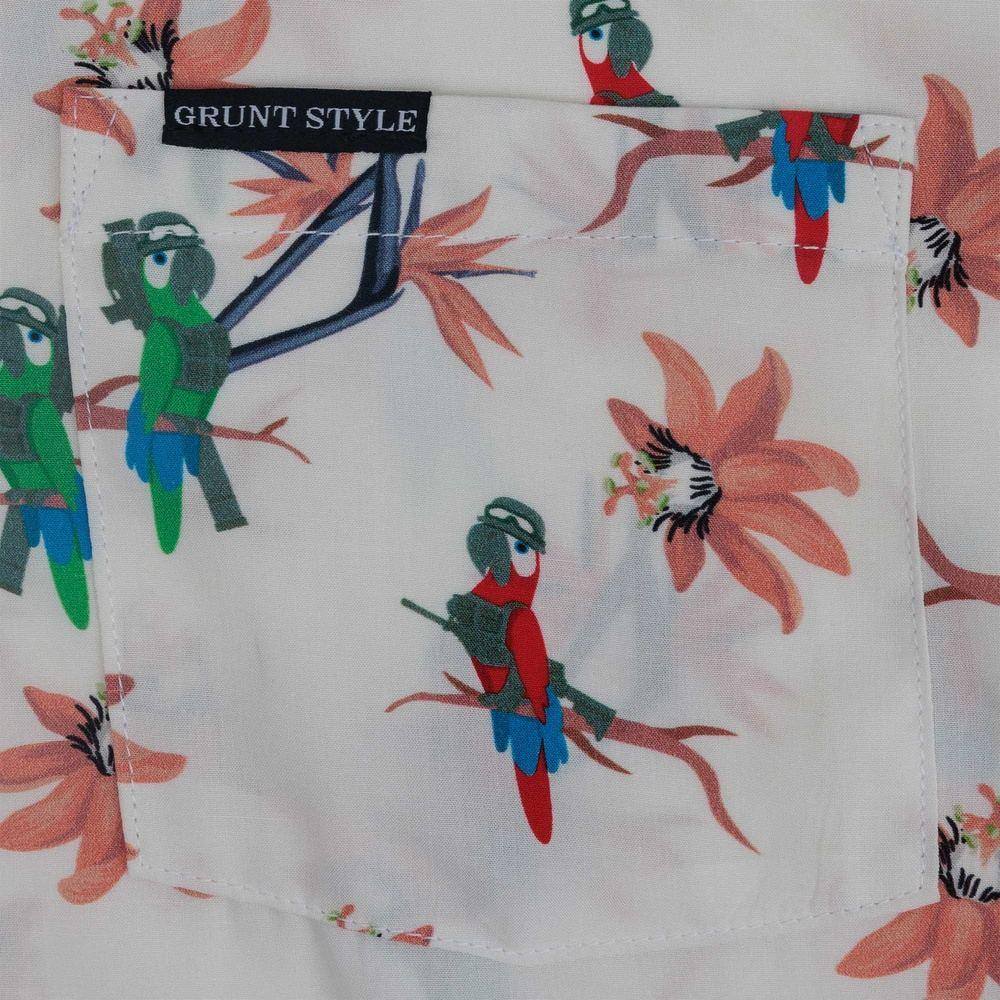 parrot button up shirt