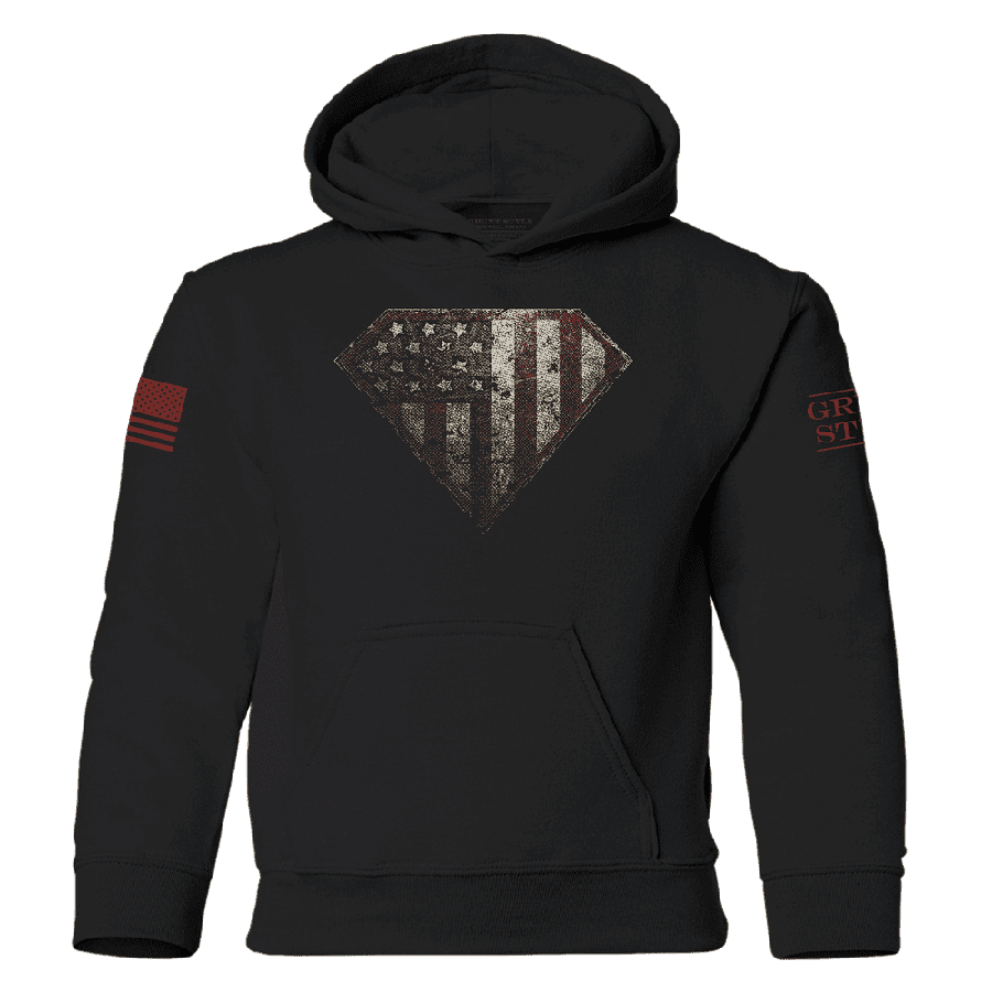 Youth Super Patriot Hoodie Black