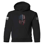 Patriotic Hoodie for Kids - American Spartan Sweatshirt 