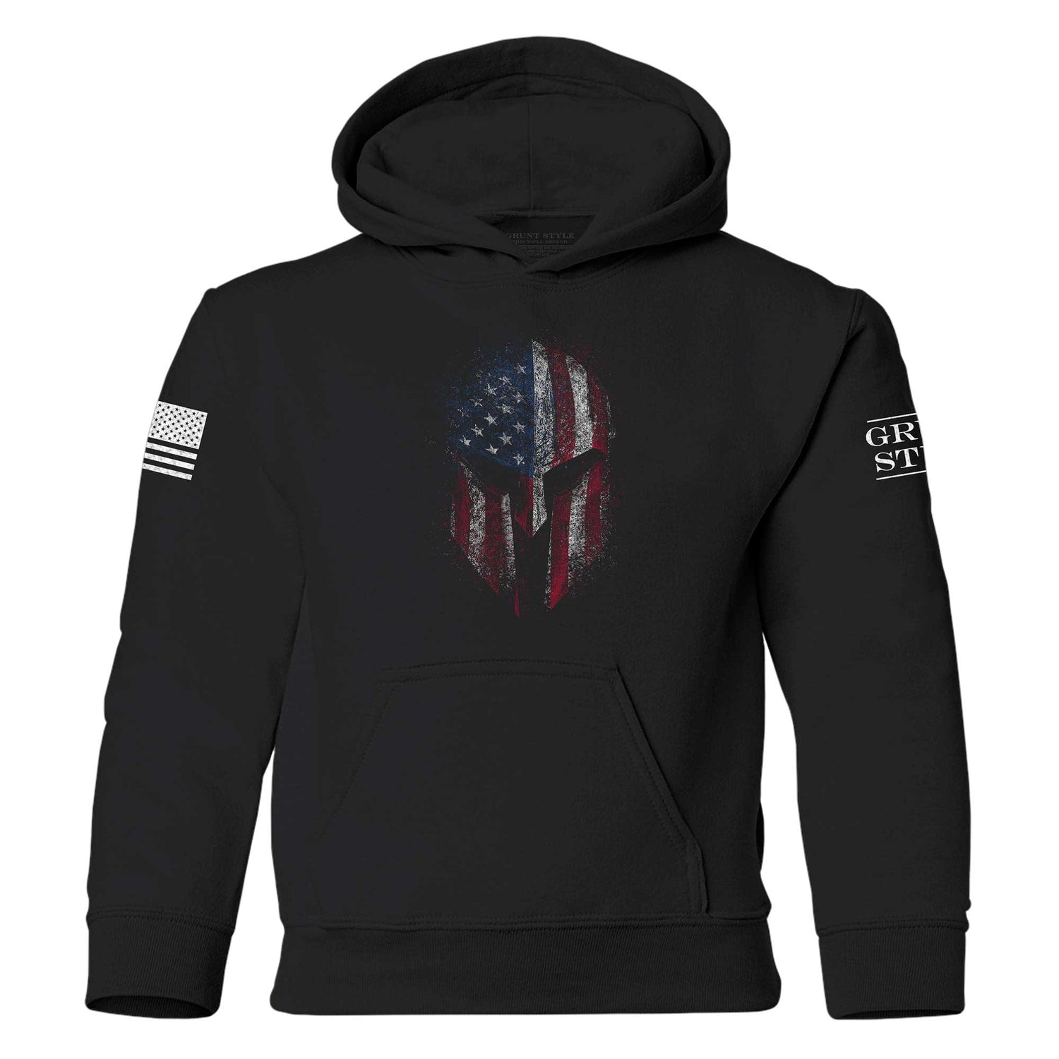 Patriotic Hoodie for Kids - American Spartan Sweatshirt 
