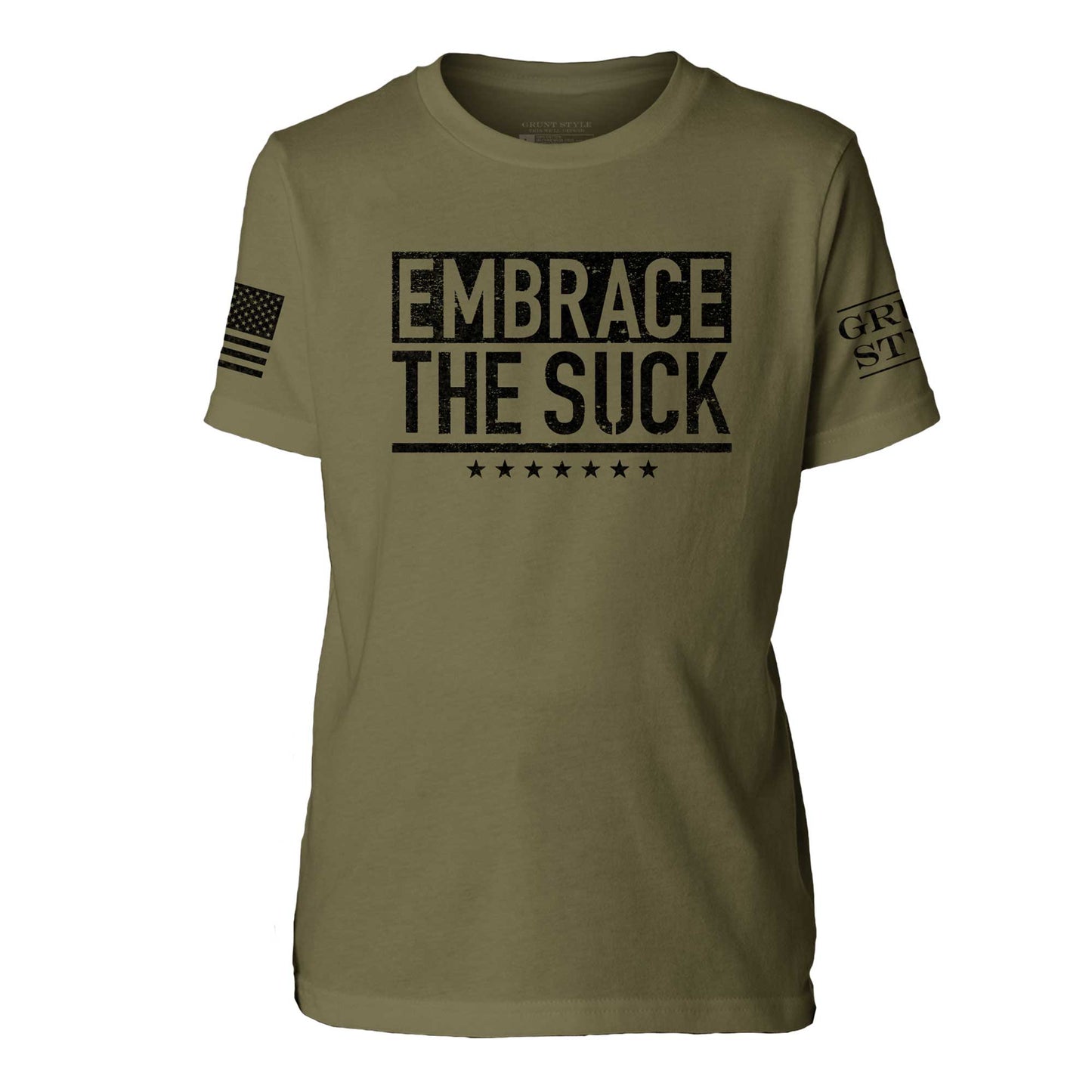 Youth Embrace The Suck T-Shirt - Military Green