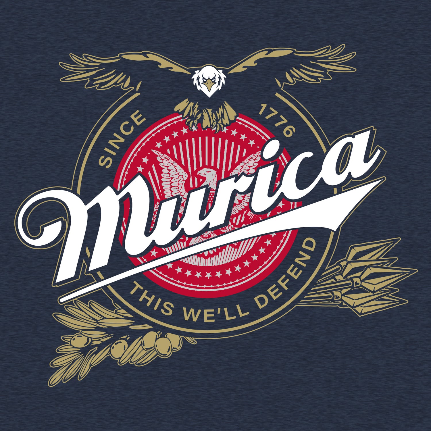 Patriotic T-Shirt - Murica Since 1776 Design 