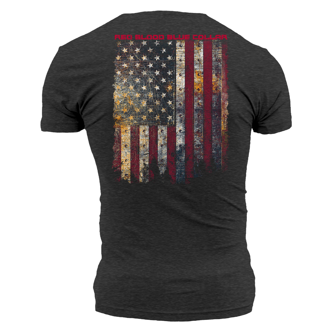 Patriotic Shirt - American Flag T Shirt - Red Blood Blue Collar