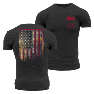 Red Blood Blue Collar™ T-Shirt - Charcoal