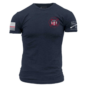 Red Line Crest T-Shirt - Midnight Navy