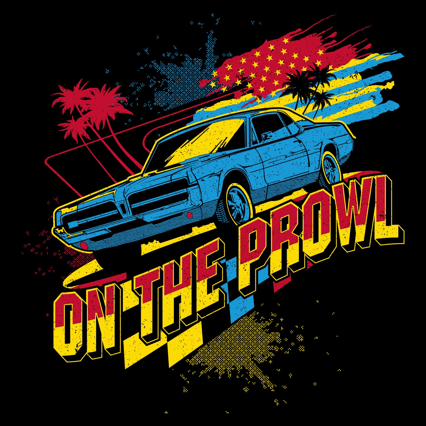 Car Shirts - Patriotic Clothing - On the Prowl Shirts for Men 