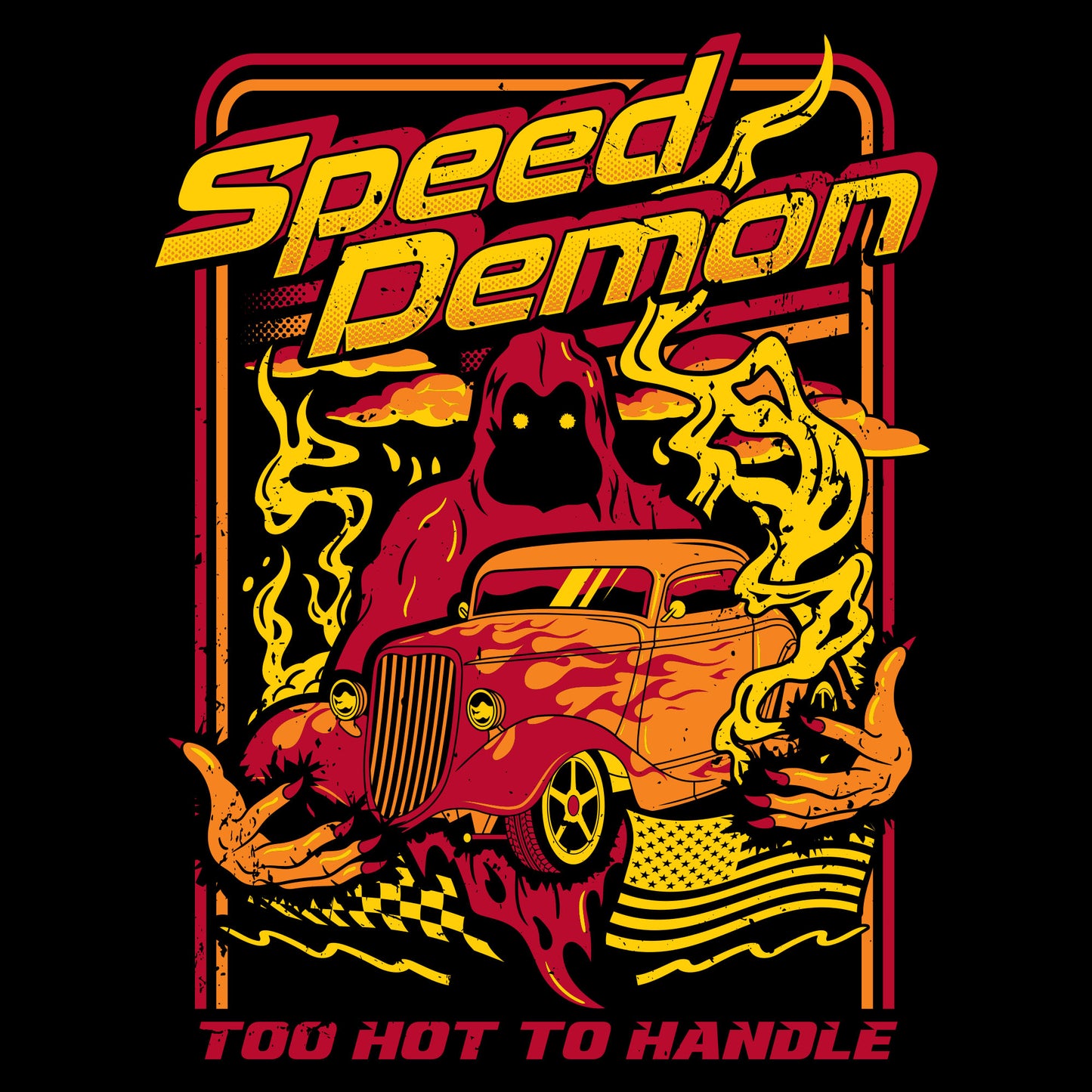 Car Shirts - Patriotic Apparel - Speed Demon 