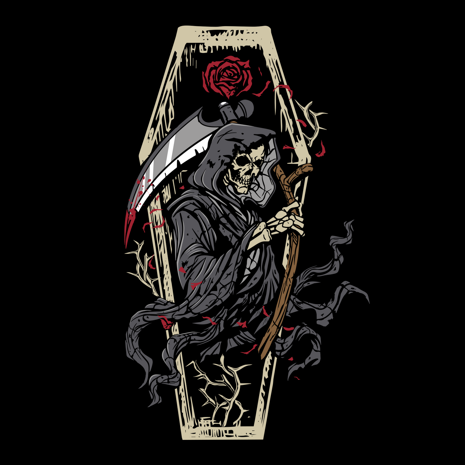 Halloween T-Shirt for Women - Grim Reaper