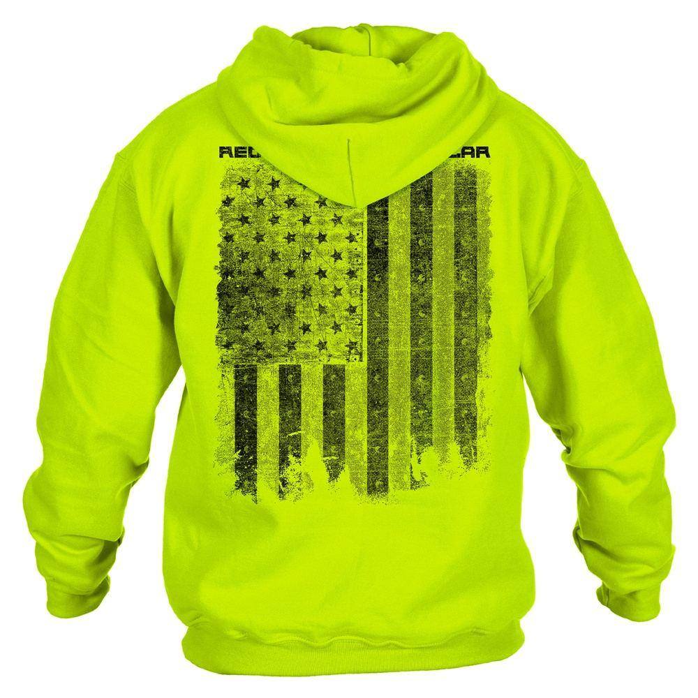Red Blood Blue Collar® Hoodie Safety Green – Grunt Style, LLC