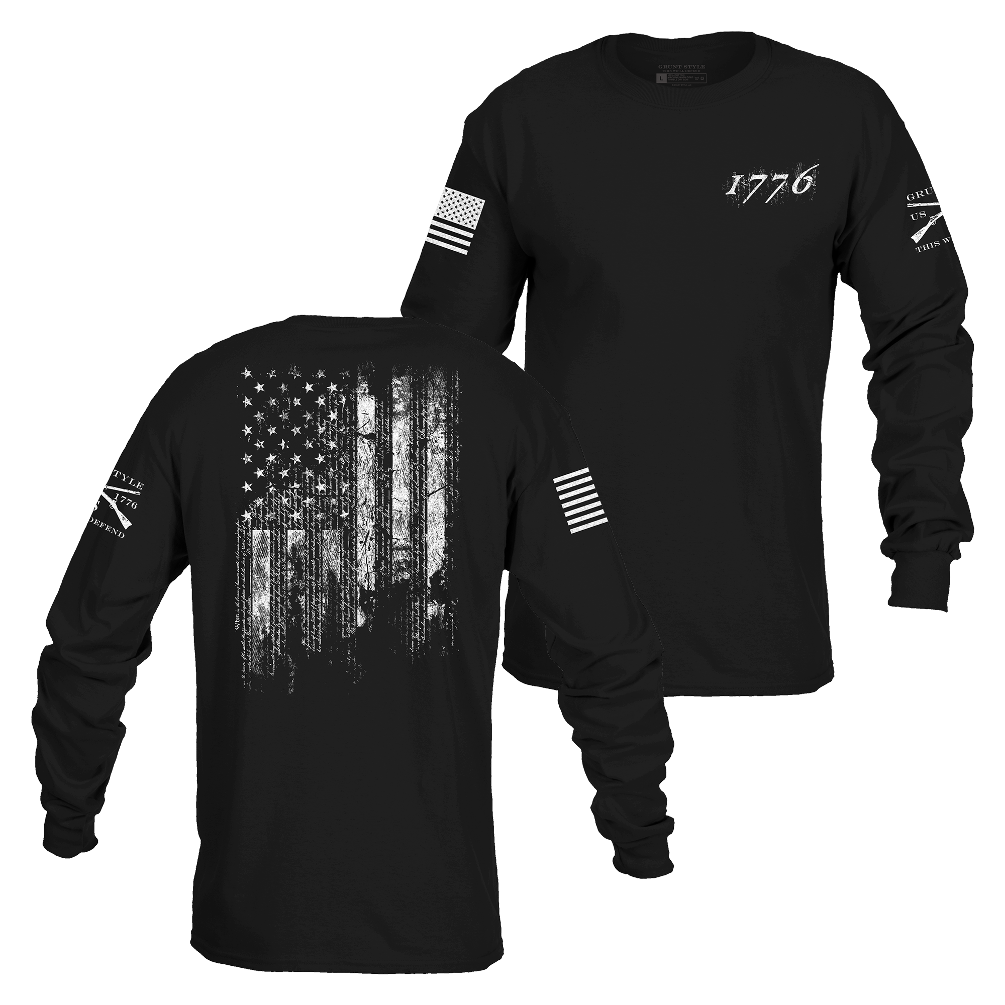 Patriotic Apparel - 1776 Flag Long Sleeve – Grunt Style, LLC