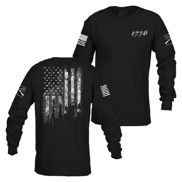 Patriotic Apparel - 1776 Flag Long Sleeve  Grunt Style, LLC