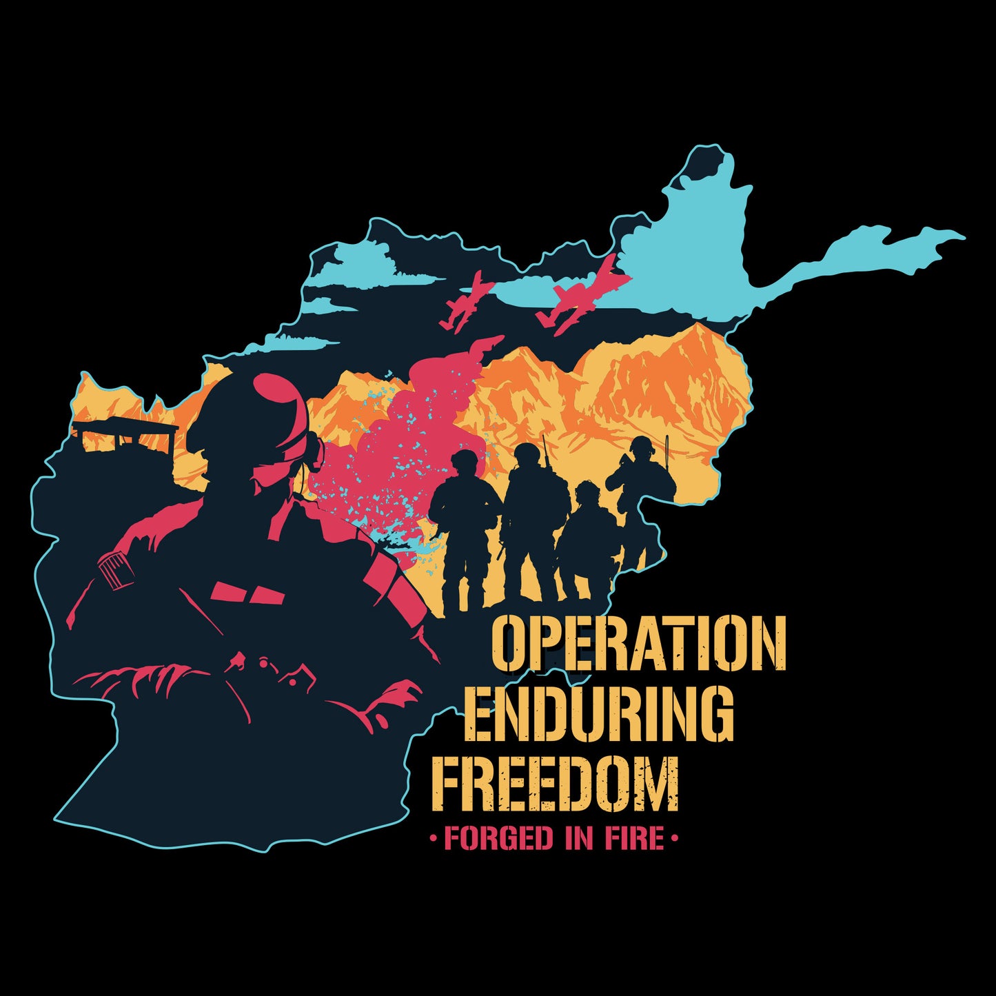 operation enduring freedom military tshirts