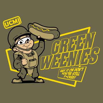 Green Weenies T-Shirt - Military Green