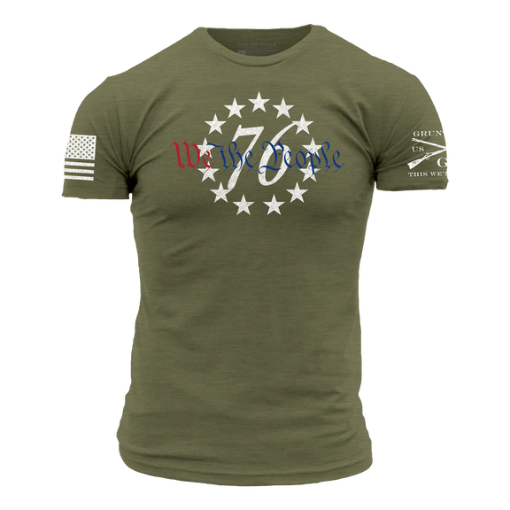 Men's T-Shirt - 76 We The People - Military Green – Grunt Style, LLC