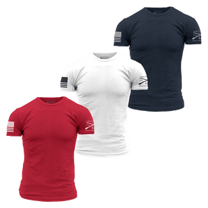 Standard Issue Core Basic T-Shirts - Patriot Pack - 3 Pack