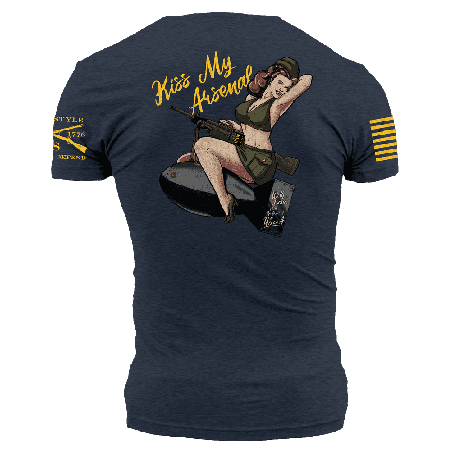 Men s Kiss My Arsenal Tee WWII Inspired Grunt Style LLC