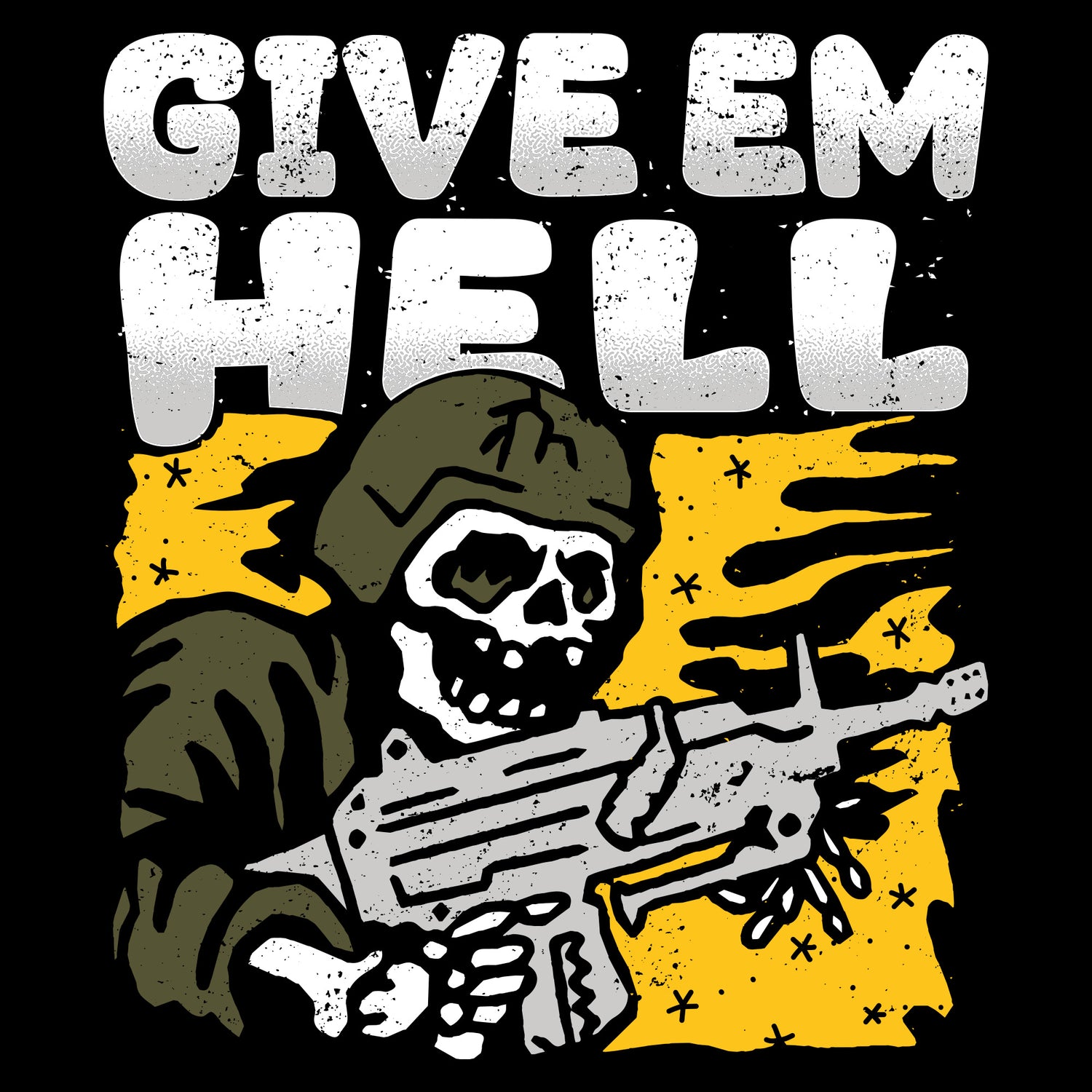 Give Em Hell Skull  Shirts 