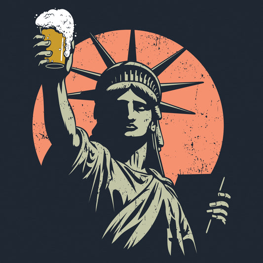 Statue of Liberty with a Beer Glass 