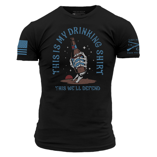 This Is My Drinking T-Shirt - Black
