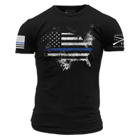 Blue Line American Acid T-Shirt - Black
