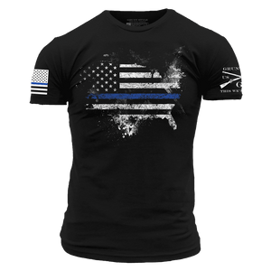 Blue Line American Acid T-Shirt - Black