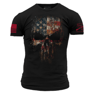 Red Blood American Reaper T-Shirt - Black