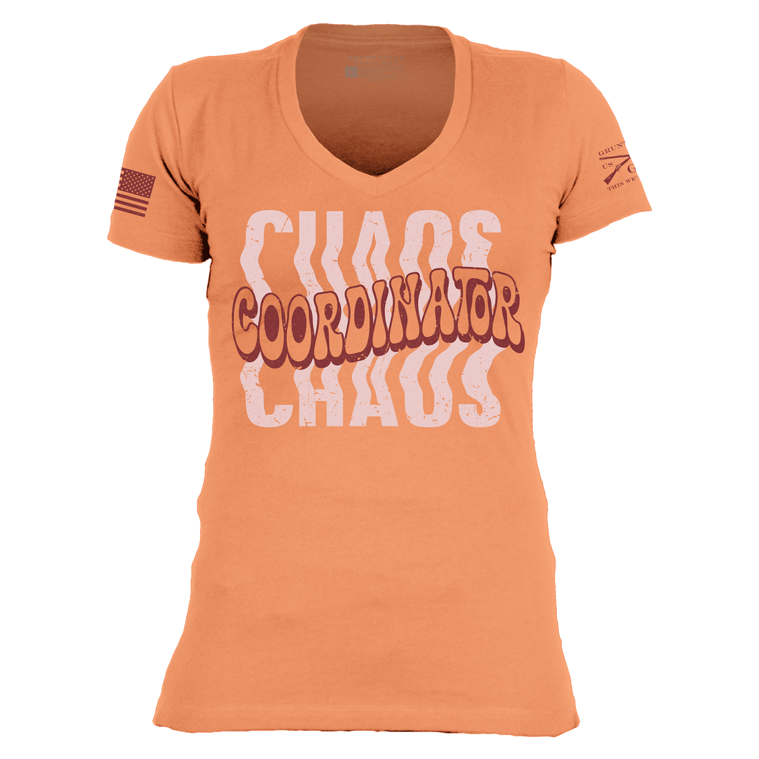 Women's Chaos Coordinator V-Neck - Apricot Crush