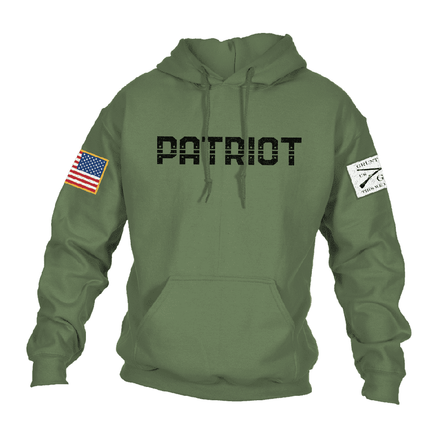 Patriot Hoodie Military Green Grunt Style LLC
