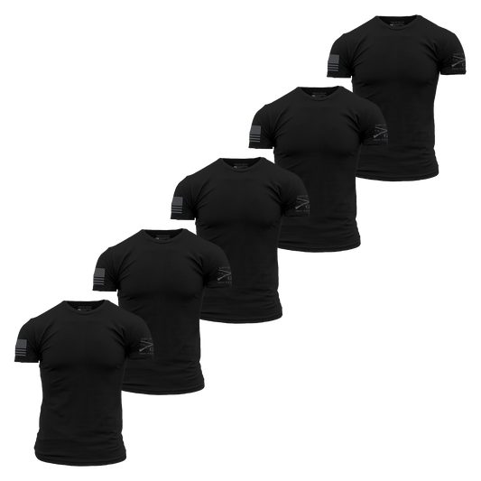 Basic T-Shirts - Black - 5-Pack