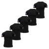 Basic T-Shirt Black Water 5-Pack