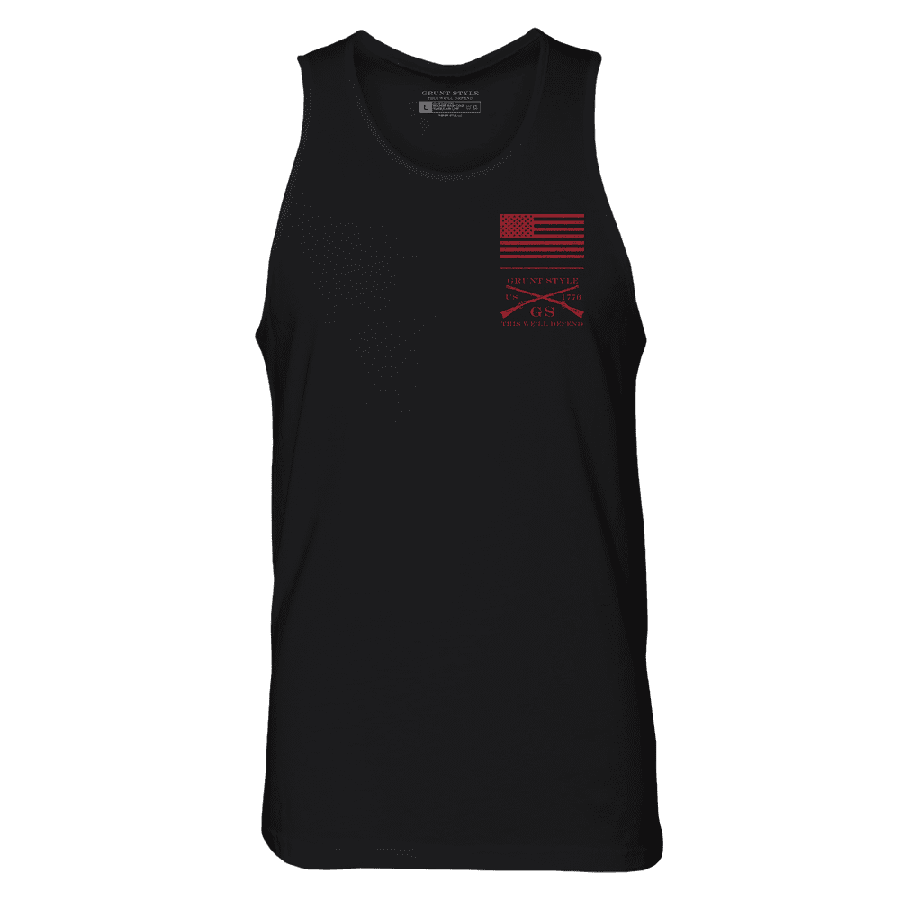 Mens Shaper Tank Top GRUNT STYLE RED BLOOD BLUE COLLAR TEE Usa