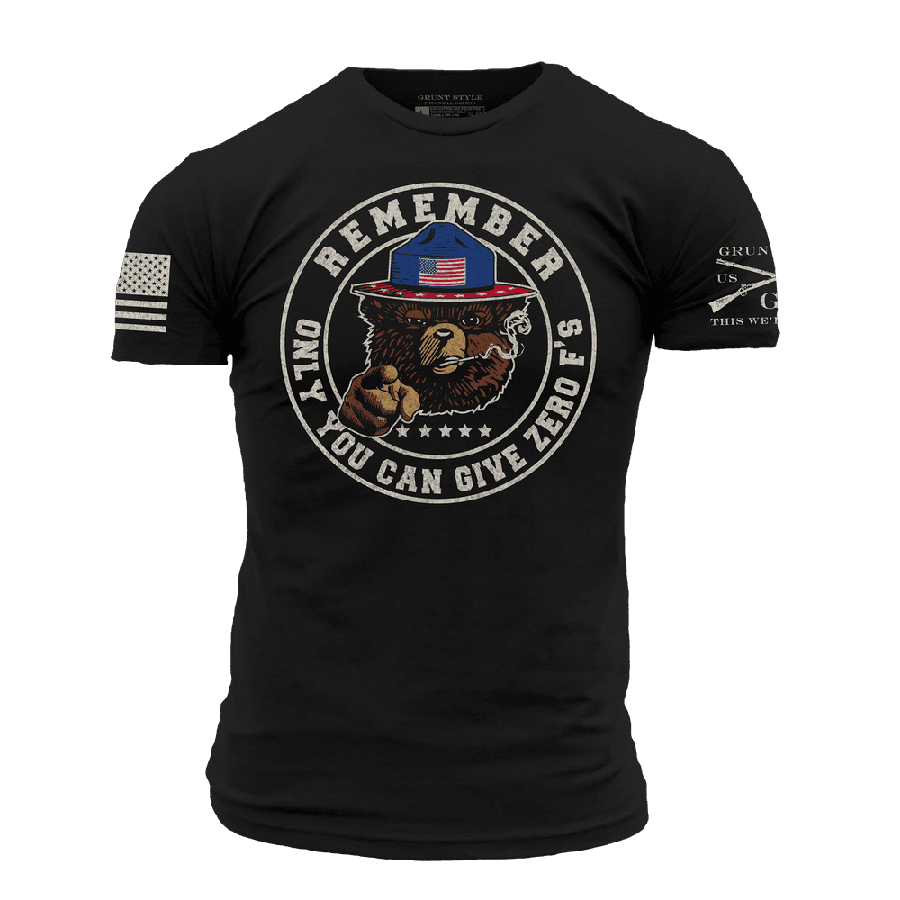 Give Zero F T-Shirt - Black – Grunt Style, LLC