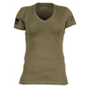 Grunt Style Women's Essential Patriot V-Neck - Military Green T-Shirt