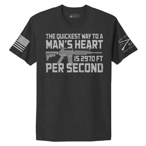 Women's Way To A Heart Boyfriend Fit T-Shirt - Charcoal