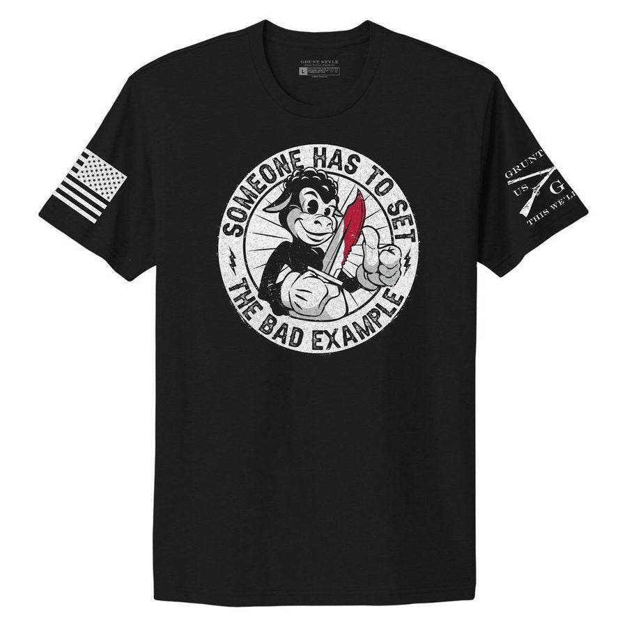 Bad Example Riders Club Women's Bad Example Boyfriend Fit T-Shirt - Black – Grunt Style, LLC
