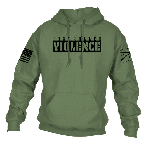 Controlled Violence Hoodie - Military Green