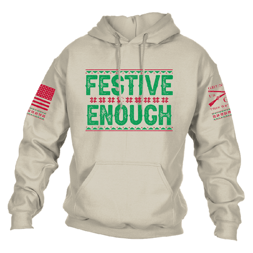 Festive Enough Hoodie - Sand